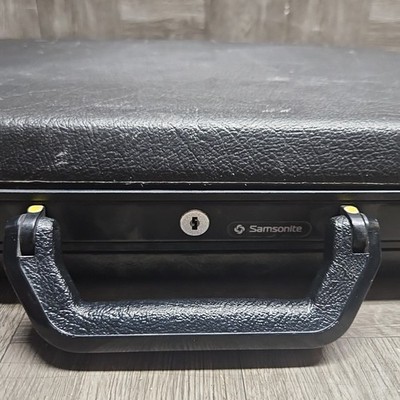 Vintage Samsonite Dispatch Black 1988 Hard Shell BriefCase 18”x 12
