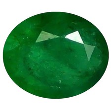 Piedra preciosa esmeralda verde Colombia 100 % natural ovalada resplandeciente de 0,59 quilates (5 x 5 mm)