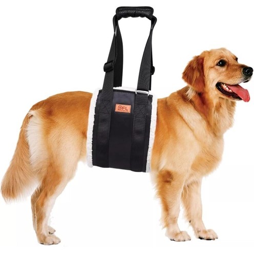 Pick for Life PFL Padded Dog Sling Assist Support Strap Black Medium 41"-61" CM