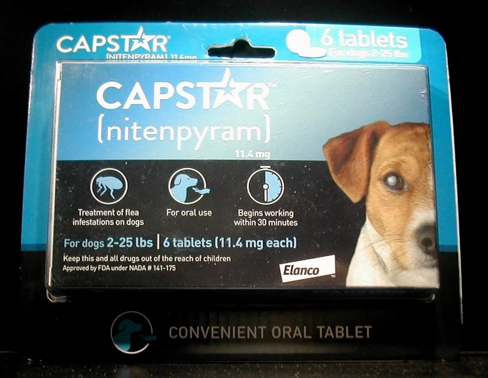Capstar (nitenpyram) Small Dogs 2-25 lbs 6 Tablets Exp. 2027+