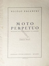 Spartiti - N. Paganini - Moto Perpetuo per Violino con Acc. di Piano - ed. 1942