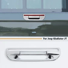 For Jeep Gladiator JT 20-25 Chrome Tailgate Door Handle Bowl Decor Cover Trim 2P