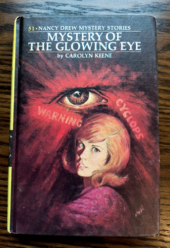 Nancy Drew #51 Mystery of the Glowing Eye Pictorial HC Matte Yellow Spine 1974 - Picture 1 of 4