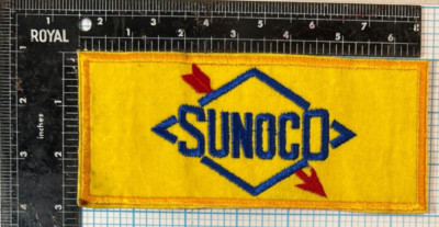 VINTAGE SUNOCO GAS GASOLINE ADVERTISING SOUVENIR 6.75'' SEW ON PATCH