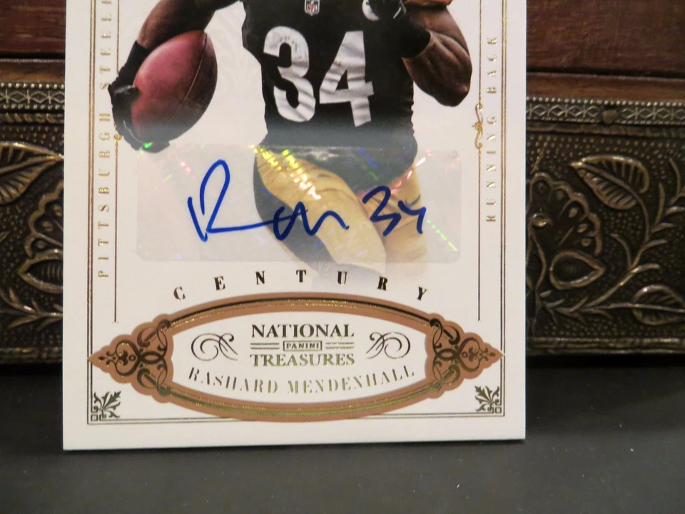 National Treasures Century Autograph Steelers Rashard Mendenhall 13/49 2012 - Image 2 of 3