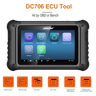2025 OBDSTAR DC706 E.CU Tool Full Version ECM+TCM+BODY+Clone for Car&Motorcycle