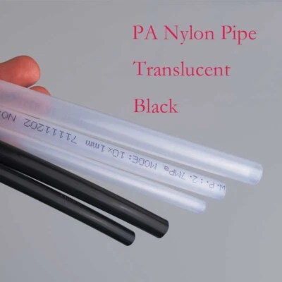PA6 Nylon Tube Hard Pipe Gasoline/Water/Air Pipe Translucent Black Various Sizes