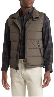 $340 - SLATE & STONE Quilted Down Fill Vest in Olive Size L | eBay