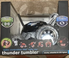 Radio Controlled 360 Rally Car Thunder Tumbler - Stunts Wheelies & LED Lights