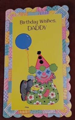 Unused Greeting Card & Env Daddy Dad's Happy Birthday ~ Made in U.K.