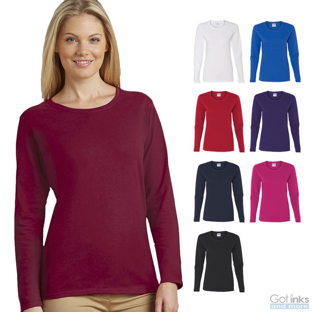 gildan ladies crew neck t shirt