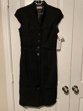 Black Calvin Klein Button Up Dress, sz 4