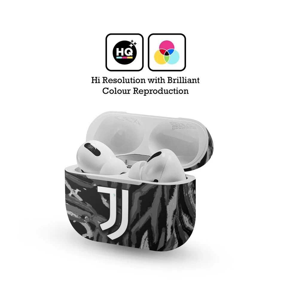 ADESIVO DE VINIL ARTE CLUBE DE FUTEBOL JUVENTUS OFICIAL DECALQUE DE PELE PARA APPLE AIRPODS - Imagem 2 de 4