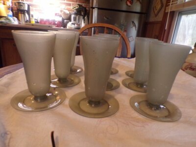 Set of 9 Vintage Tupperware #754 Smokey Grey / Gray Dessert Sundae Dishes Cups