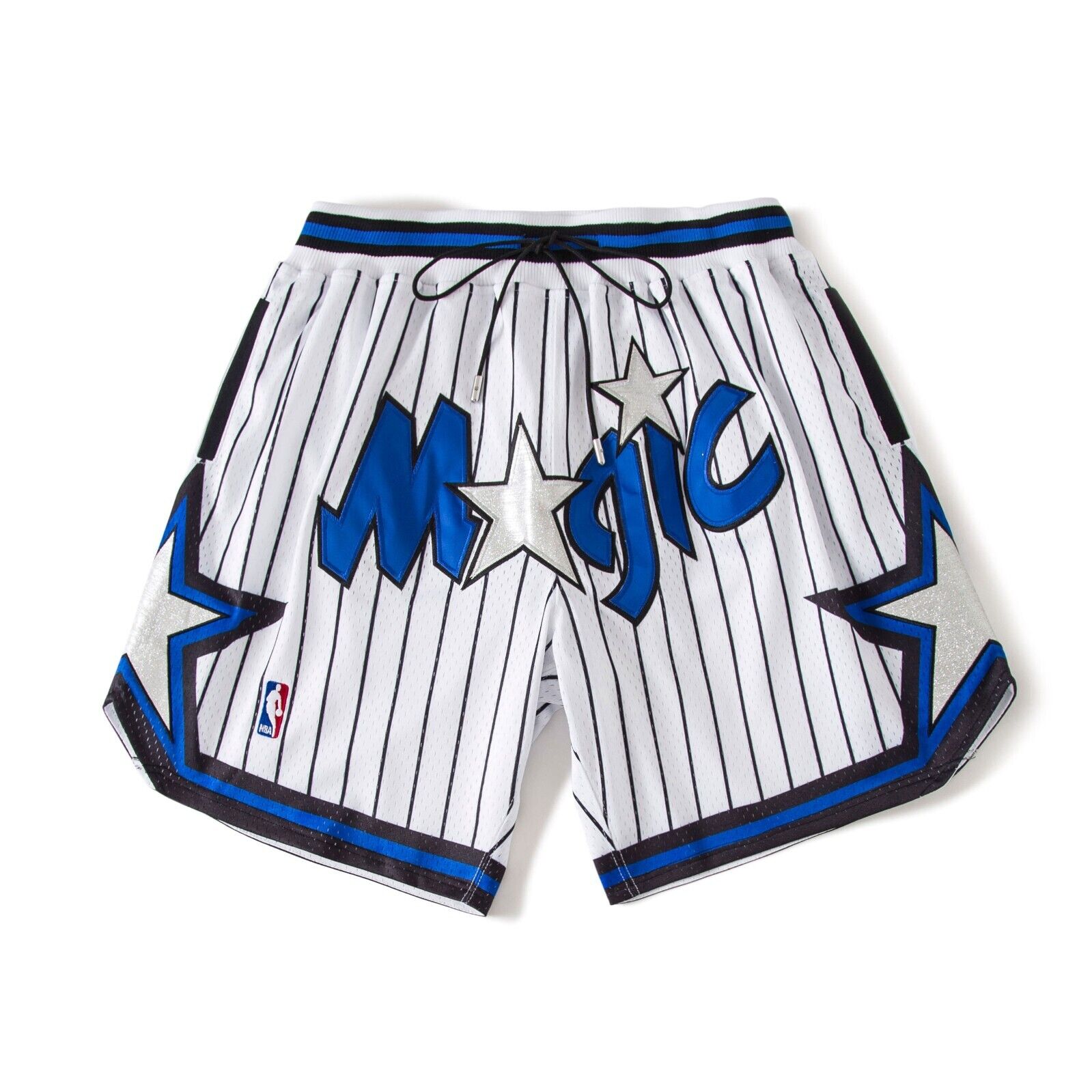 JUST DON X MITCHELL & NESS ORLANDO MAGIC WHITE BASKETBALL SHORTS NEW XL