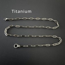 New Pure Titanium Necklace Width 5mm Flat O Chain Ultra-light Anti-allergic Gift