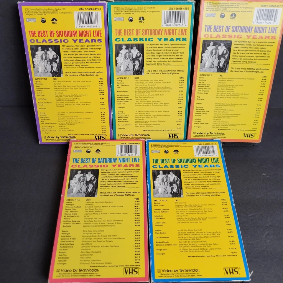 Lot Of 5 The Best of SNL 1975-1980 VHS tapes Volume 1-5 Classic Years Comedy - Image 4 of 4