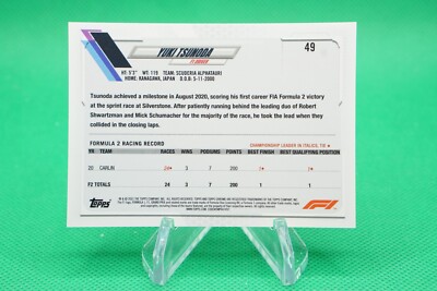 2021 Topps Chrome F1 Base F1 Racers #49 Yuki Tsunoda Rookie ES6 | eBay