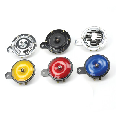 12V MOTORRADHUPE MOTORRAD ROLLER 110DB UNIVERSAL HUPE CHROM SCHWARZ ROT BLAU