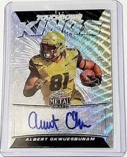 2020 Leaf Metal Draft Touchdown Kings Albert Okwuegbunam Auto SP #'d 29/50