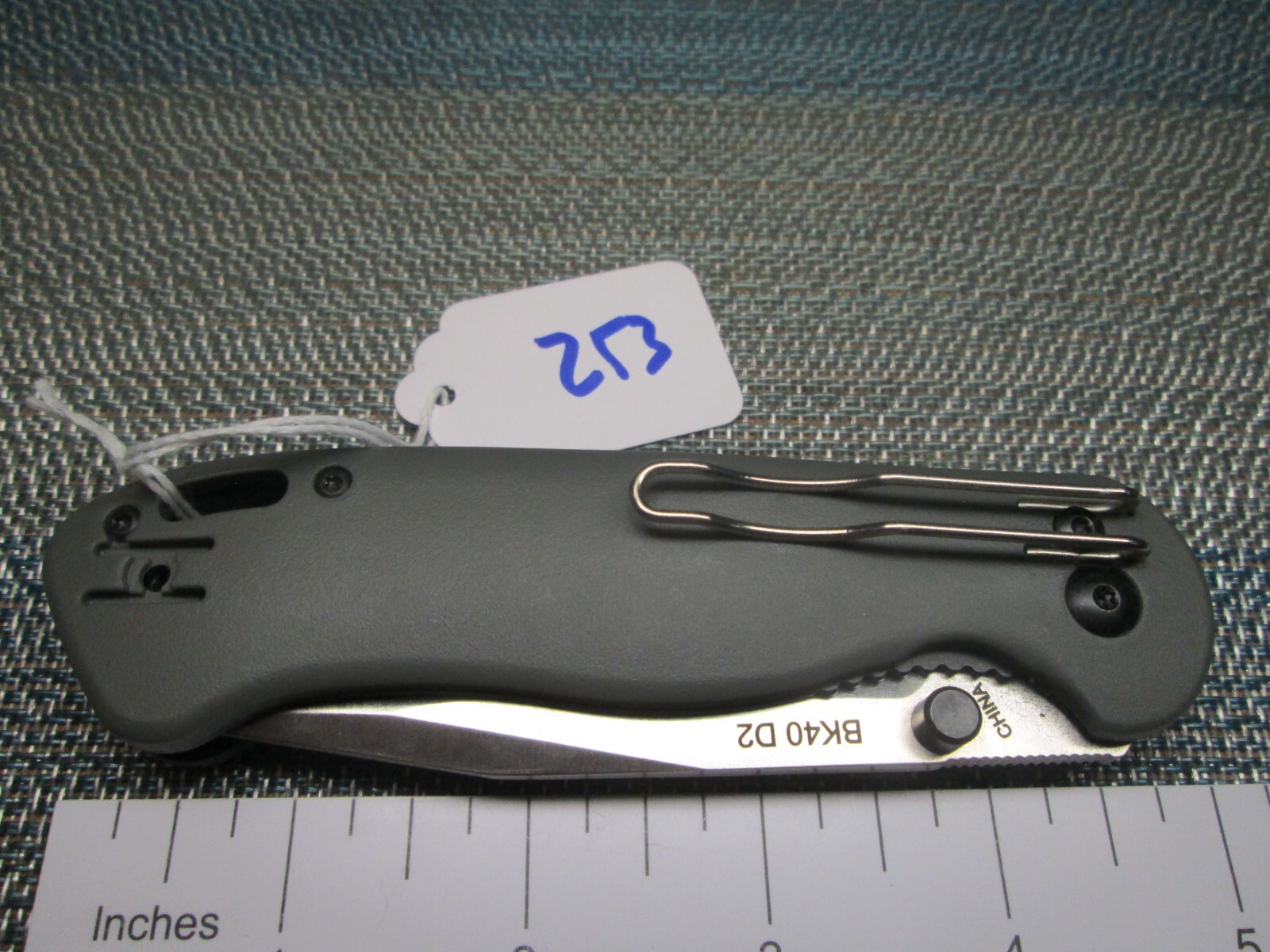 253 Gray BK&T KaBar Becker BK40 D2 Liner Lock Knife eBay