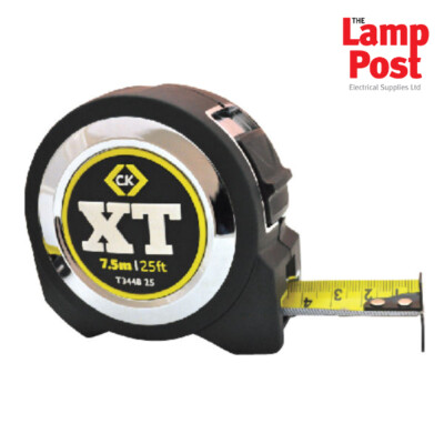 CK Tools T3448 XT strapazierfähiges professionelles Maßband - 5 m/16 Fuß oder 7,5 m/25 Fuß