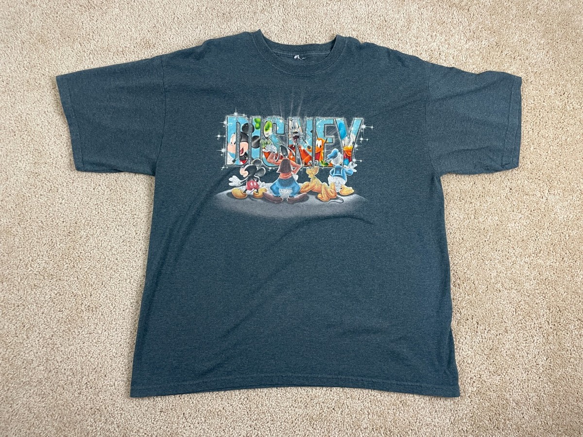 T-Shirt Mens Size 45 Crewneck Disney Mickey Mouse And Friends Graphic Black