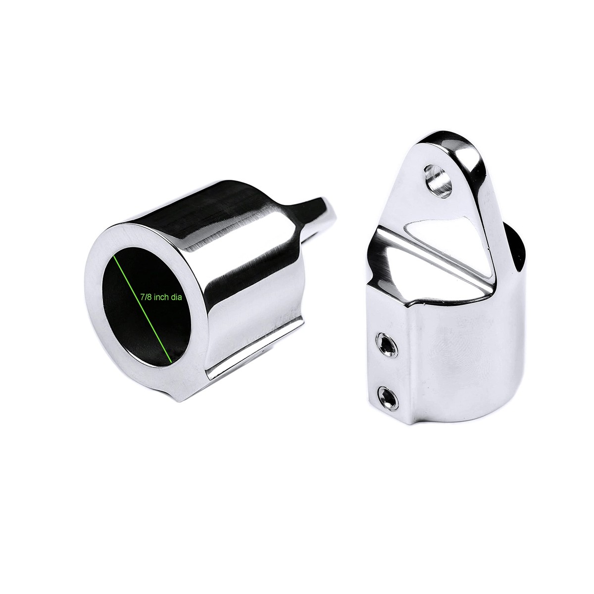 Baieasy 4-Piece Bimini Top Hardware Kit - 316 Stainless Steel Eye End Caps For 7/8" OD Tube - View #12
