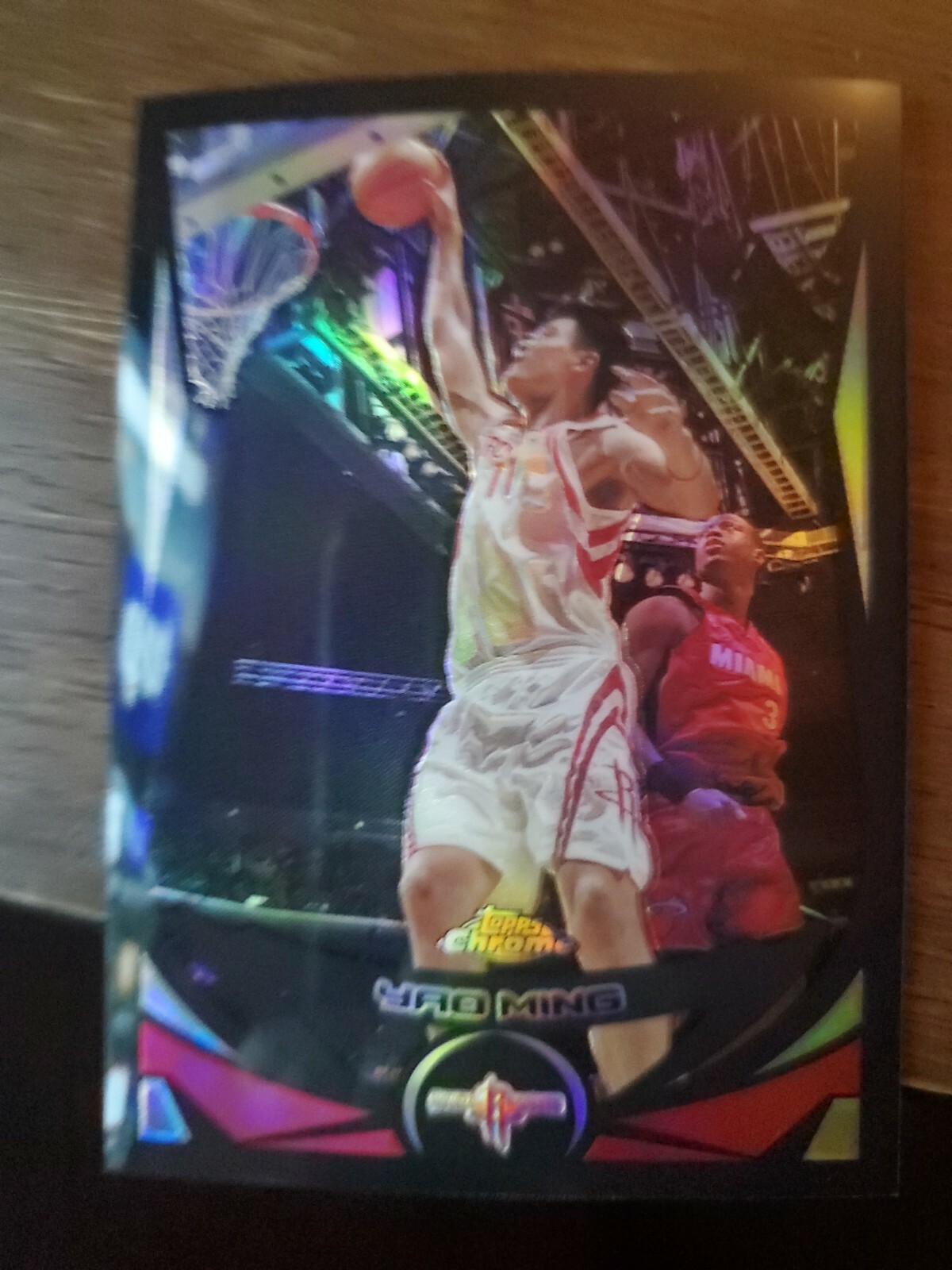 Yao Ming 2004-05 Topps Chrome Black Refractor 33/500 #11 Houston Rockets