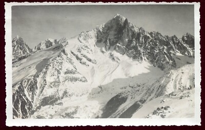 Old postcard 74 photo card Chamonix Mont-Blanc.  Glacier. 1931