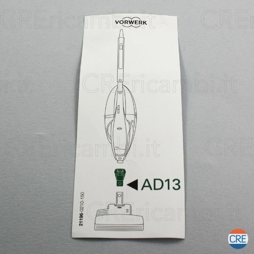 VORWERK Adattatore AD13 Originale Aspirapolvere Folletto VK130 VK131 VK135 VK136 - Foto 3 di 3
