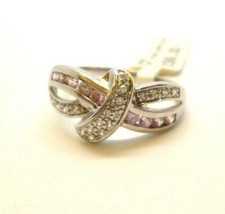 Diamond Dress Ring Synthetic Diamond 9ct White Gold Dress Ring Stunning Ring