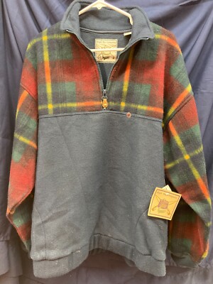 Vintage Mens New Old Stock Bugle Boy Quarter Zip Pullover Fleece