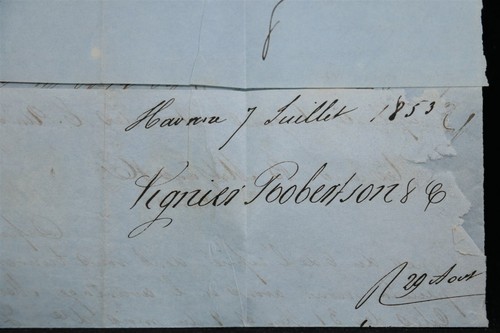 Transatlántico: cubierta sin estampillas de 1853, reenviada por Dennistoun, Wood & Co - Imagen 3 de 4