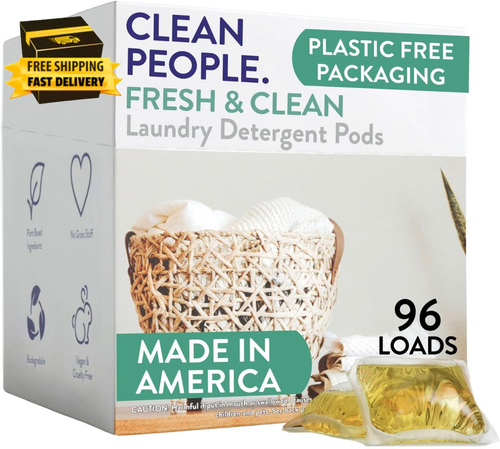 Laundry Detergent Pods Hypoallergenic Laundry Pods Concentrated Fresh 96 Pack