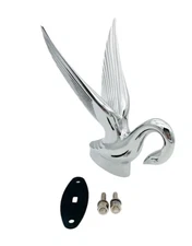 Chrome Classic Swan Hood Ornament For Peterbilt Kenworth Freightliner