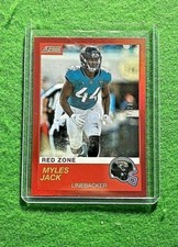 MYLES JACK PRIZM RED ZONE CARD SP#/20 JACKSONVILLE JAGUARS 2019 SCORE FOOTBALL 