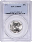 1941 Washington Silver Quarter MS65 PCGS