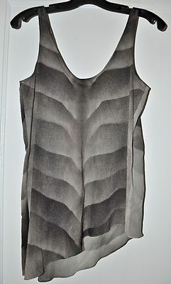 HELMUT LANG Printed Silk Chiffon Asymmetric Tank Top Size P XS | eBay