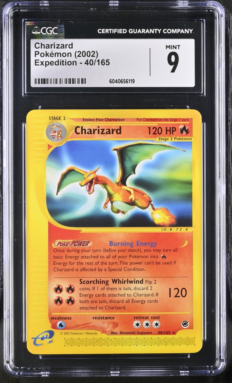 CGC 9 Charizard 40/165 Expedition 2002 Pokemon Card