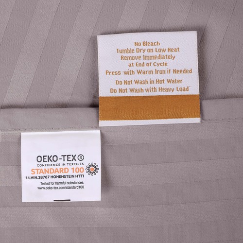 400 Thread Count 100 Egyptian Cotton Striped Bed Sheet Set - Picture 19 of 39