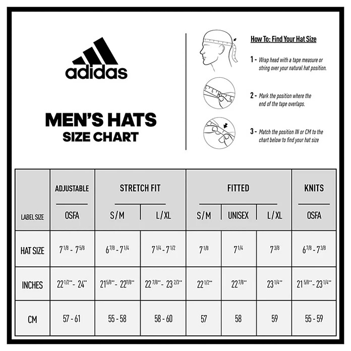 Adidas / ADIDAS PRODUCER 2 Stretch Fit Hat / Men's Size S - M / 6 7/8 - 7 1/4