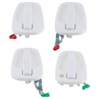 Painted Olympic White Door Handle Set – Exterior, 4-Piece For 1999-2007 Silverado