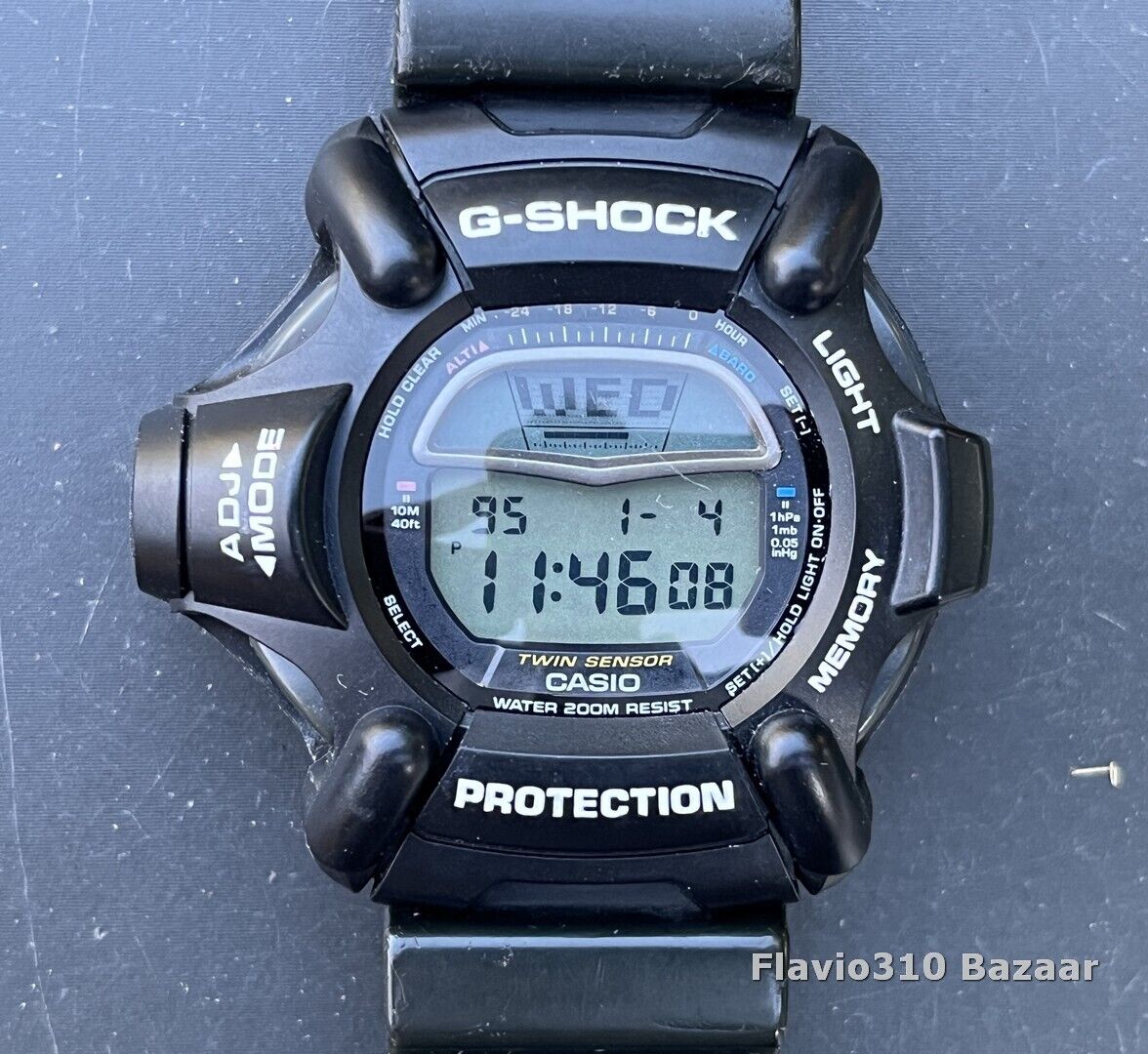 Rare 1997 Casio G-SHOCK DW-9100 (1663) Riseman Japan Y +++ Rare 1997 Casio G-SHOCK DW-9100 (1663) Riseman Japan Y +++