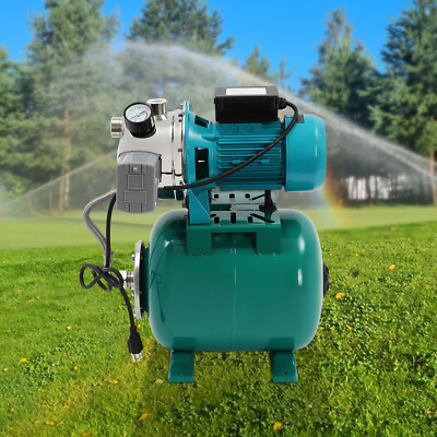 Irrigation Shallow Well Pump Water Pump Booster System Pump w/ Pressure Tank