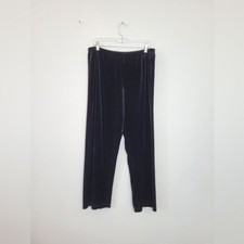 Vintage Chicos Design Velvet Pants High Waist Elastic Pull On Made in USA Size 3