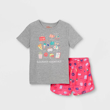 Cat  Jack Girls' 2pc Multicolor Junk Food Pajama Set Size 7-8 M