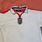 England Soccer Jersey #7 David Beckham World Cup S White Football League 3 Lions — photo 3