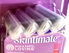 Skintimate 4 PK Razors Exotic Violet Blooms 4 Blade Disposable Razors Ergonomic