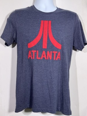 Atlanta 72 Freckles Gray Navy Retro Vibe T-Shirt tee Size medium